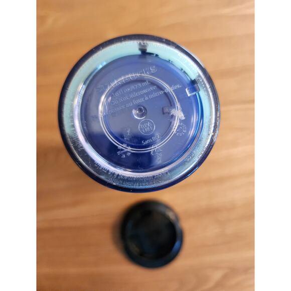STARBUCKS 2013 Blue Poppy Cold Beverage Tumbler 16 ounces - Picture 2 of 5